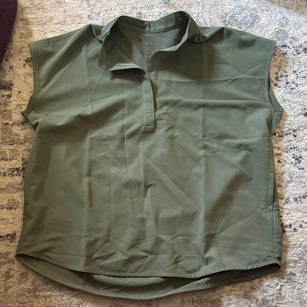 FIGS Women's Olive Green Scrub Shirt